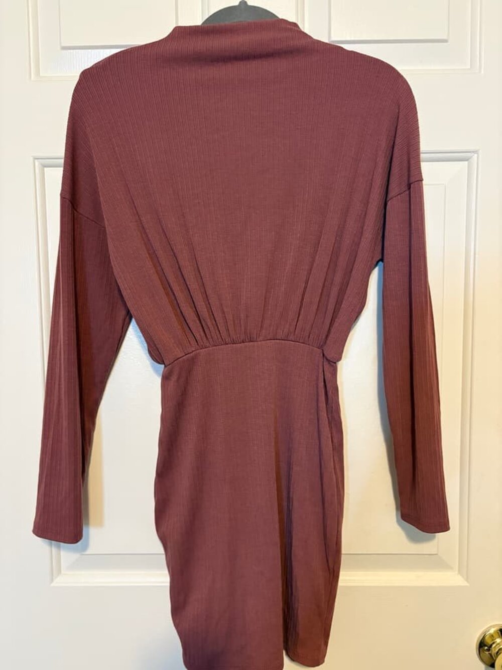 dusty pink long sleeve dress